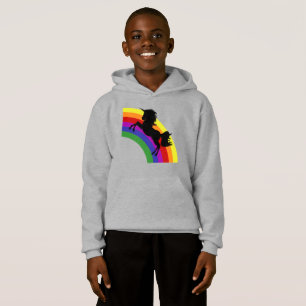 T-shirt Black Unicorn Silhouette Rainbow Boys Hoodie