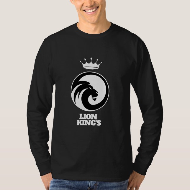 T-Shirt Black White Lion King (Frente)
