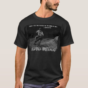 T-shirt blackmoto, embora eu monto através do vale do…
