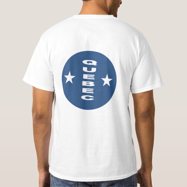 T-shirt blanc dos homme QUEBEC (Verso)