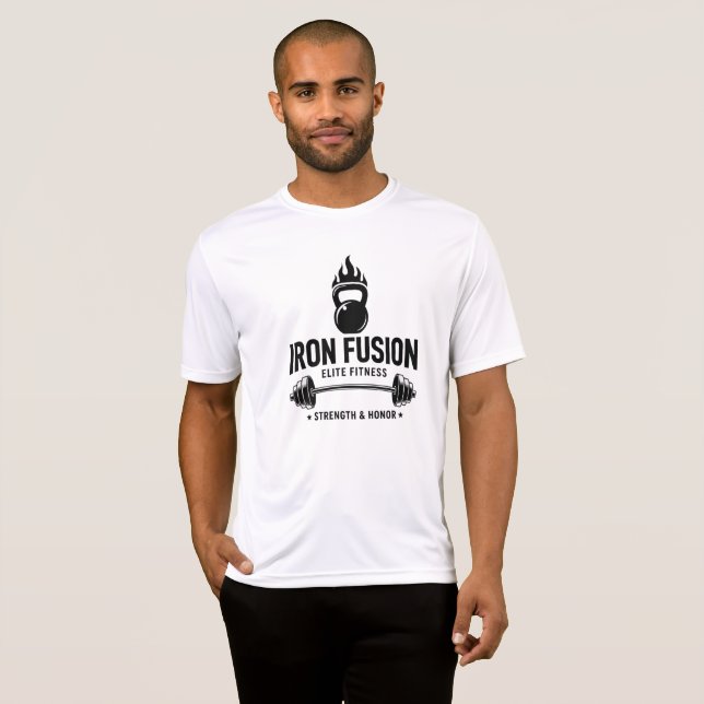 T-shirt blanc Iron (Frente Completa)