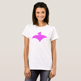T-Shirt Blanc Pour Femmes (AirFly Logo Pink)