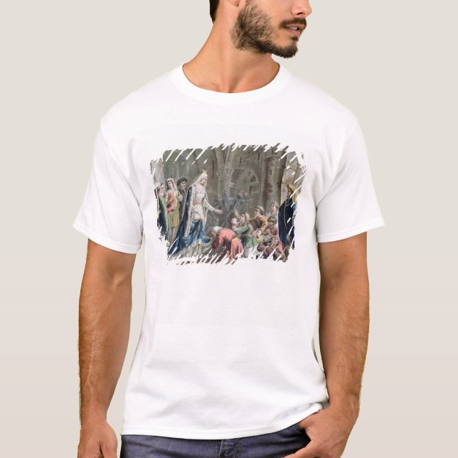 T-shirt Blanche de Castille (1185-1252) quebra acima o (Frente)