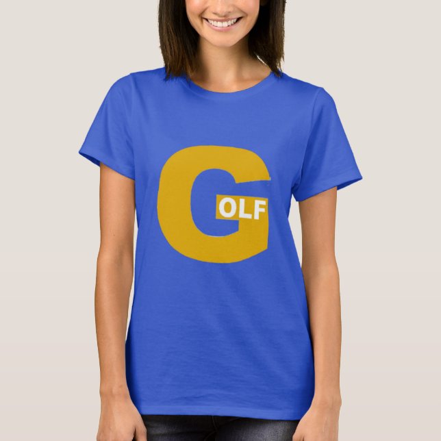 T-shirt bleu royal  femme  DESIGN  GOLF   (Frente)