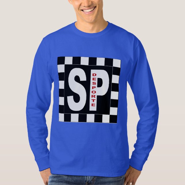 T-shirt  bleu royal  SAO PAULO DESPORTE (Frente)