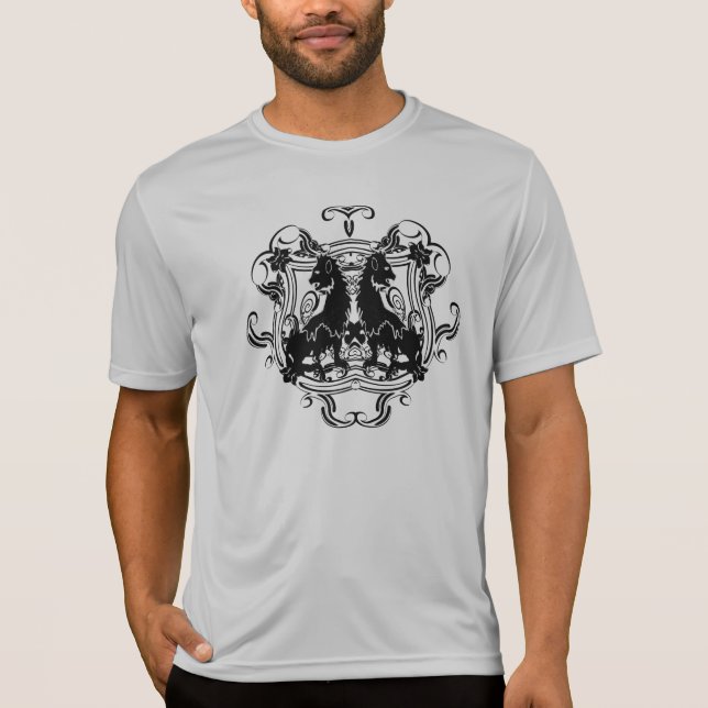 T-shirt Blindagem do leão preto (Frente)