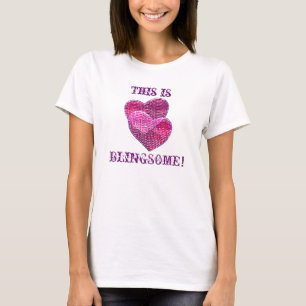 T-shirt blingsome de dois herats sequined