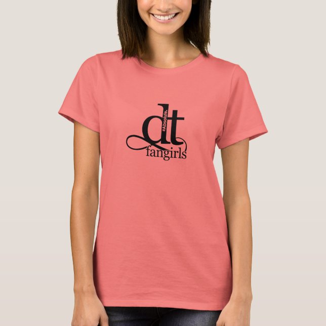 T-Shirt (blk) do DT Fangirl Absoluto (Frente)