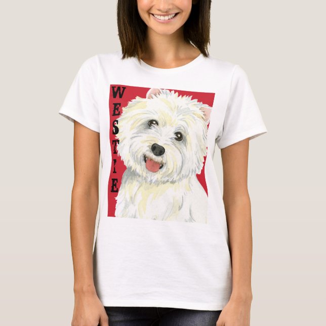 T-shirt Bloco de Cores do Westie (Frente)