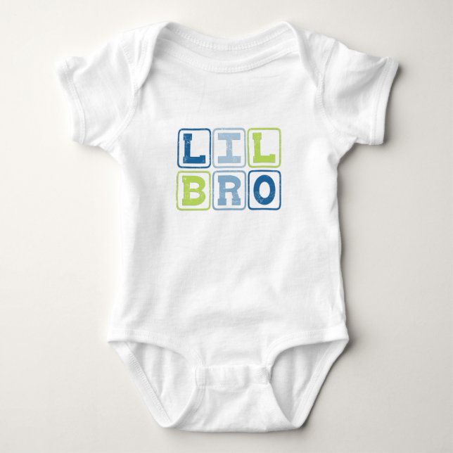 T-SHIRT BLOCOS DE OUTLINE DO LIL BRO (Frente)