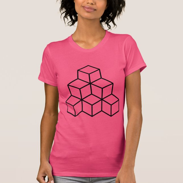 T-shirt Blocos Geométricos - Preto (Frente)