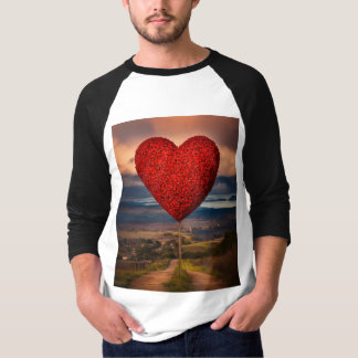 T-Shirt Blooming Heart Flower
