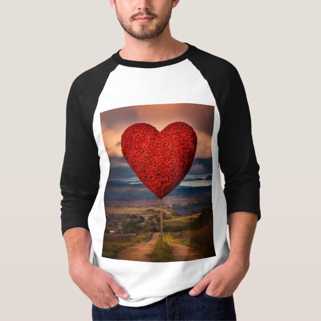T-Shirt Blooming Heart Flower (Frente)