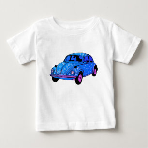 T-shirt Blue Boho Car Fine Jersey T-Shirt, White