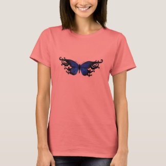 T-Shirt Blue Butterfly Personalizável