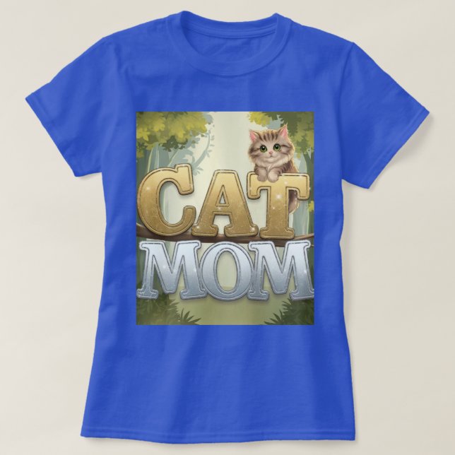T-Shirt Blue Cat (Frente do Design)