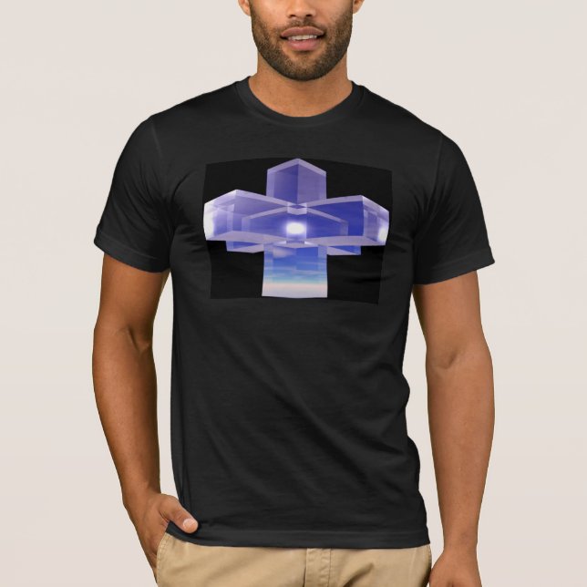T-Shirt Blue Crystal Cross (Frente)