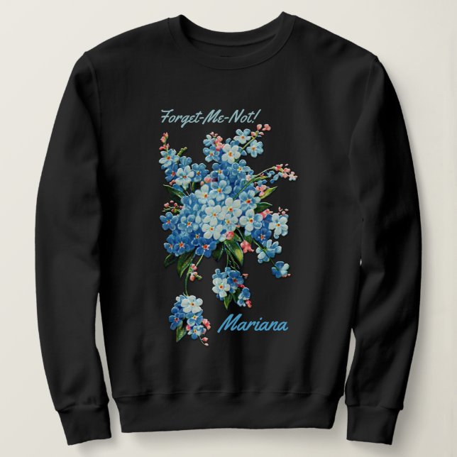 T-shirt Blue Forget-Me-Nots - Personalizado (Frente do Design)