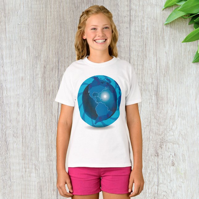 T-Shirt Blue Globe Girls (Criador carregado)