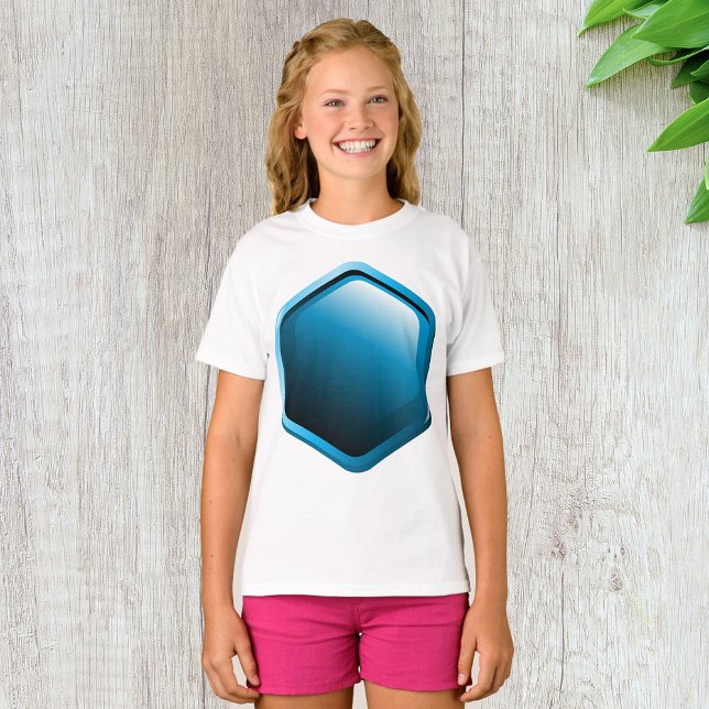 T-Shirt Blue Hexagon Girls (Criador carregado)