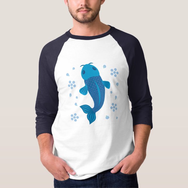 T-shirt Blue Koi Fish (Frente)