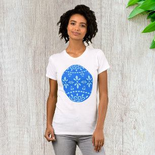 T-Shirt Blue Lace Easter Ovo
