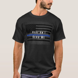 T-shirt Blue Line fino aqui é mim envia-me