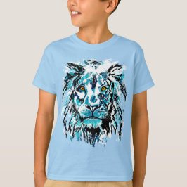 T-Shirt Blue Lion Head | Camisas De Leão
