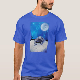 T-shirt Blue Monitor Lizard Dragon Reptile Fantasy Art