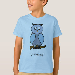 T-Shirt Blue Owl Personalizável