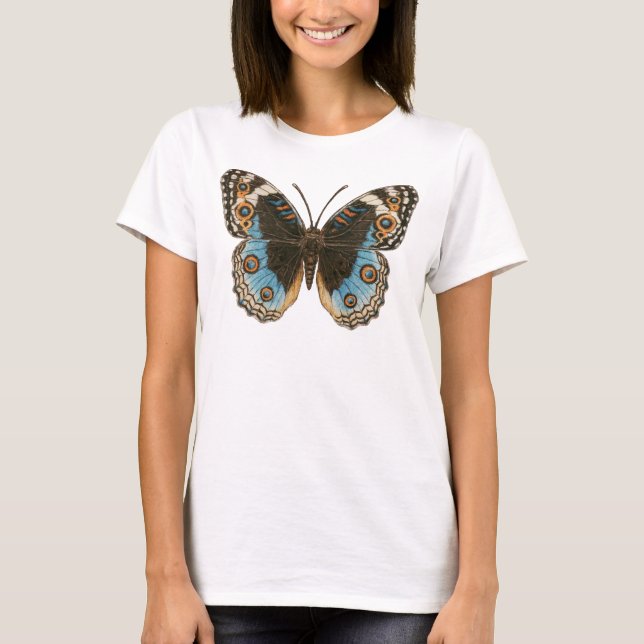 T-Shirt Blue Pansy Butterfly (Frente)