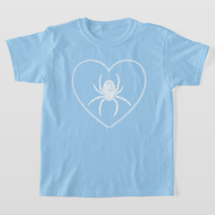 T-Shirt Blue Spider Heart