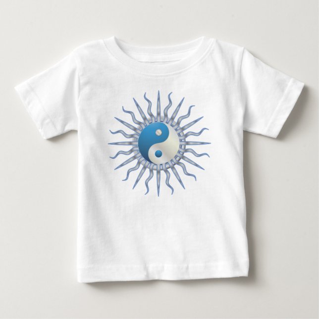 T-shirt Blue Starburst Yin Yang (Frente)