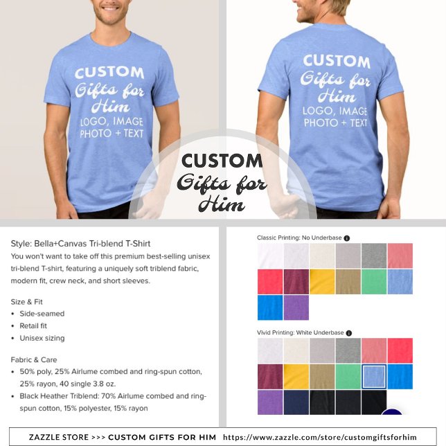 T-Shirt Blue Triblend personalizado masculino (CUSTOM GIFTS FOR HIM
https://www.zazzle.com/store/customgiftsforhim/)