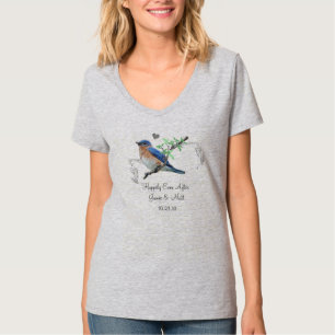 T-shirt Bluebird Feliz Para Sempre Depois De Solteiro De P