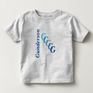 T-shirt - BlueName e iniciais desconcertadas