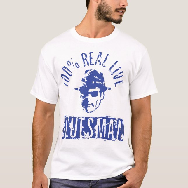 T-shirt Bluesman vivo real T afligido (Frente)