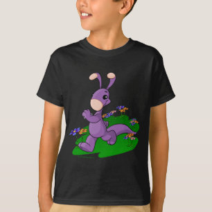 T-shirt Blumaroo roxo que marcha através da ilha de Roo
