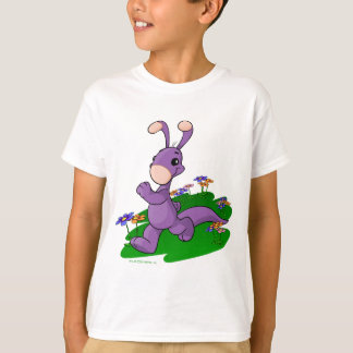 T-shirt Blumaroo roxo que marcha através da ilha de Roo