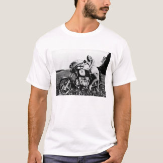 T-SHIRT BMWモーターサイクルと美しい女性