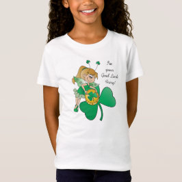 T-shirt Boa 🍀 Rua da Sorte. Fada Irlandesa do Dia de Patr