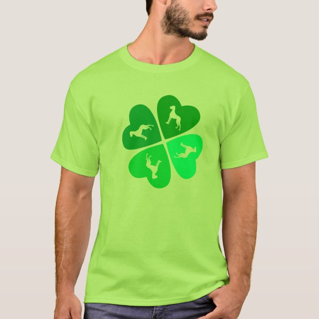 T-shirt Boa Sorte Dogue Alemão (Frente)