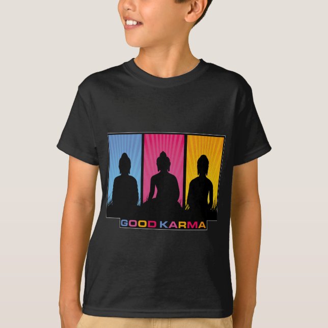 T-shirt Boas karmas Buddhas (Frente)