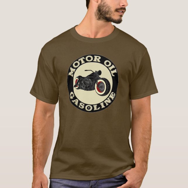 T-shirt - Bobber - motor Oil Gasoline - (Frente)
