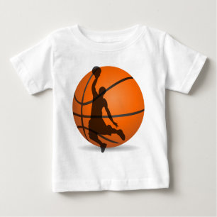 T-shirt bobina do jogador de basquete pop art