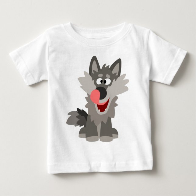 T-shirt Bobo Bela Cartoon Wolf Baby T Shirt (Frente)