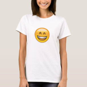 T-shirt Boca aberta de sorriso da cara de Emoji e olhos de