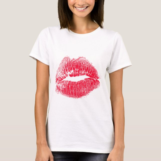 T-shirt Boca vermelha de beijo (Frente)
