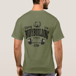 T-shirt body building kaki