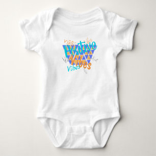 T-shirt Body de Bebê Vibrações Positivas Funky